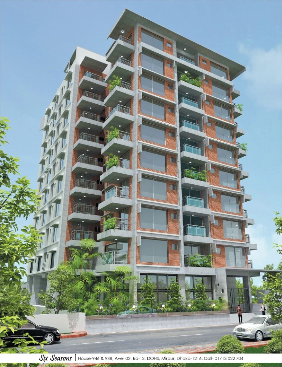 Lifestyle Apartment for Sale at Bashundhara, Block-F, South Facing Size-2142, 2110 & 2012 Sqft.